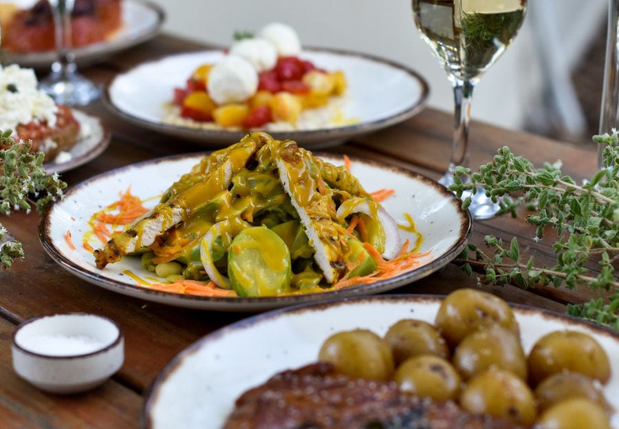 plate with fried pumpkins from 'The Orchard in Vari' restaurant